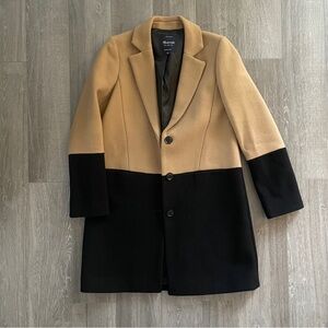 Madewell Colorblock Wool Overcoat
